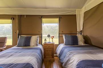 The twin bedroom.