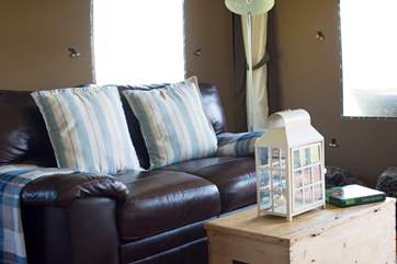 Snuggle up on the sofa.