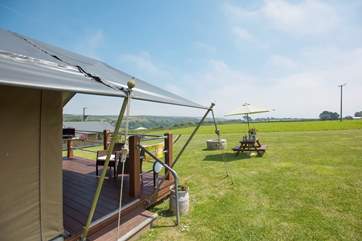 Buttercup has the same lovely views across the field towards the coast in the distance and the Lamorna Valley to the side.
