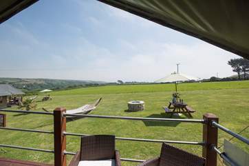 The lovely view from Buttercup's deck.