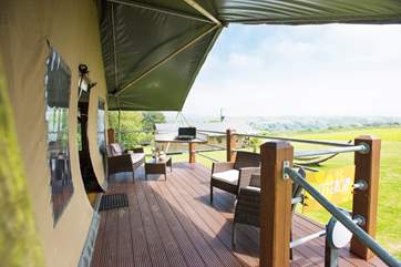 Relax on the deck with a glass of wine or two.