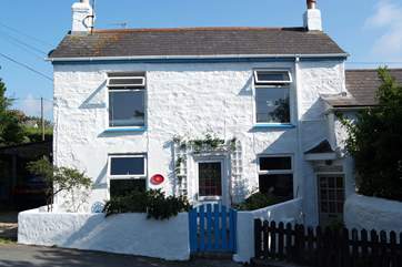 Saffron Cottage faces west, the little front courtyard catching the late afternoon and evening sun.