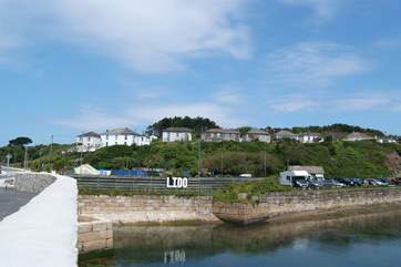 The Lido is beside the river estuary and the road leading to the beach.