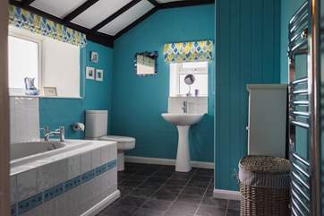 The bathroom, also surprisingly spacious.