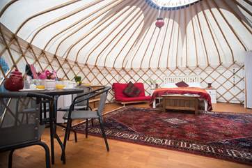 The open plan and very spacious living-area.