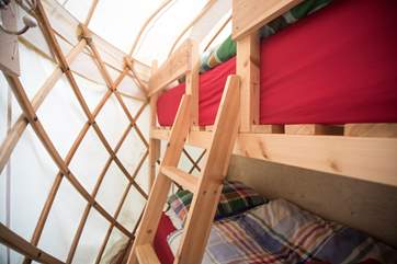 Children will love the full-size bunk-beds. Who's on top?!