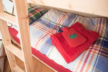 Hot water bottles are provided for the cooler months.
