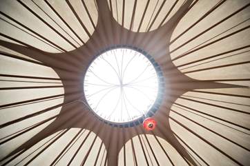Lie in bed and gaze up at the stars through Poppy’s clear covered roof.