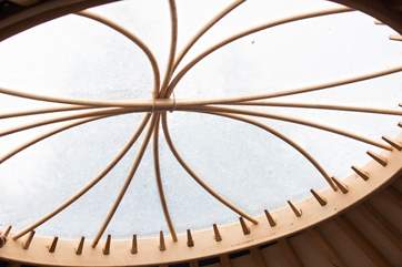 The traditional yurt feature and great for star/cloud gazing.