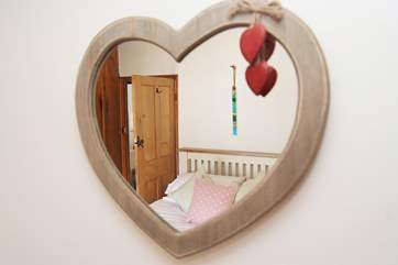 There are pretty decorative touches throughout the cottage.