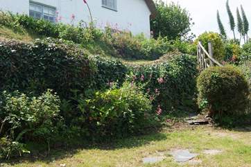 The view from the little garden up behind the cottage, is well worth climbing the steep steps for!