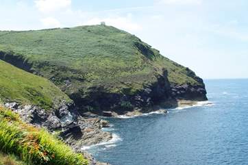 One of the coastal paths on the side of the valley will take your right out to the headland and offers view out to the open Atlantic.