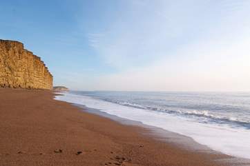 Another view along the stunning Jurassic Coast - this is at West Bay, Bridport - again, an easy drive due south from the cottage.
