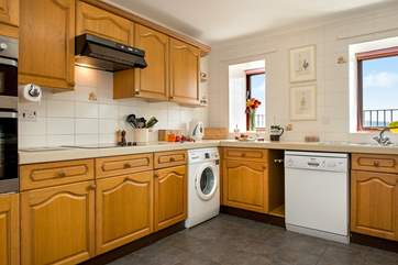 The kitchen is well-equipped and of course also has fabulous views.