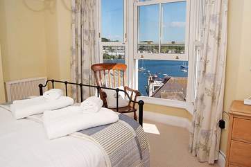 This is the master bedroom - sit in bed with your morning tea and watch the sailing boats setting out.