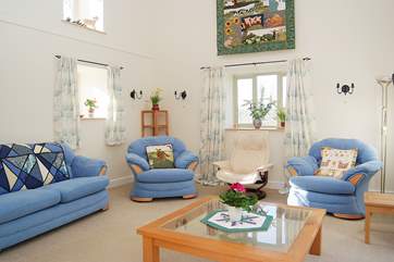 The high-vaulted sitting-room.