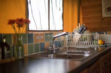 Hot water to your kitchen sink.