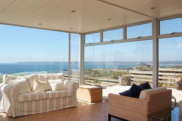 A sunny sitting-room from which to enjoy the views.