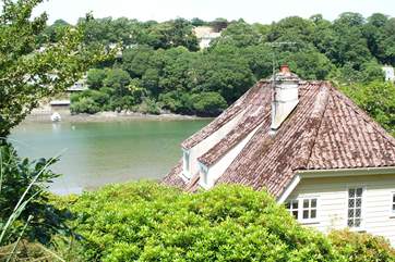 The view of the house as you descend gives you glimpses of the river beyond.
