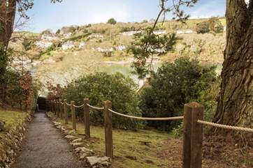 This amazing location on the side of the river bank means a walk up the steep sloping zig-zag path to the car, (4 sections) but it is definitely worth it.