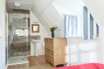 There is a handy shower and basin in bedroom 2.