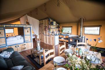 Open plan and plenty of space for everyone.