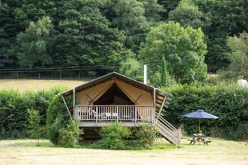 The owners have thoughtfully provided a camping gas stove on the balcony in case you don't want to light the wood-fired range.