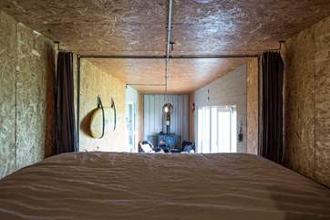 Looking down through Rusty from the double platform bed.