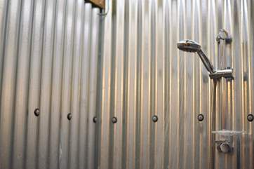 An electric shower with plenty of hot water at the turn of a switch!