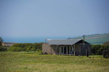 You can even catch a glimpse of the sea in the distance.