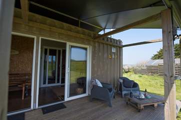 Relax on Rusty's deck and enjoy the sights and sounds of the countryside.
