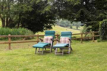 There is a really large garden with views all the way down the valley - turn the sun loungers around and watch the setting sun.