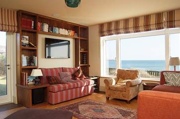Sea views from the sitting-room.