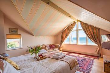 The ensuite master bedroom on the first floor.