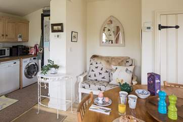 The open-plan space is great for a sharing special time together.