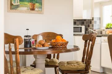 Breakfast is served in the dining-area.