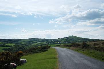 Coming across the moor towards Brentor.