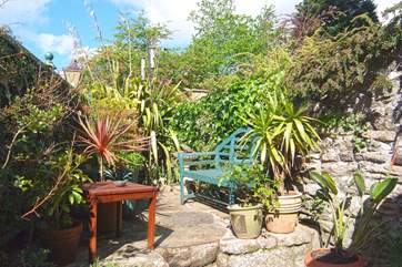 The sunny enclosed terrace.