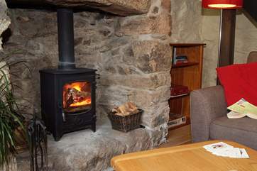 On those cooler evenings the cosy wood-burner will keep you warm.