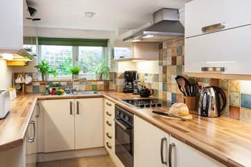The surprisingly spacious kitchen.