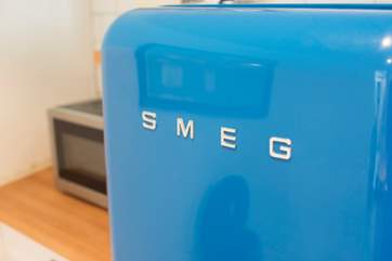 An iconic Smeg fridge.