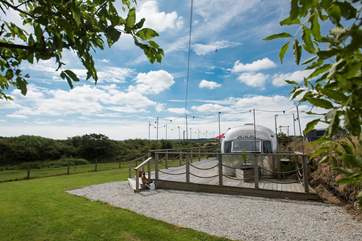 Finley the iconic airstream is set in a lovely location.