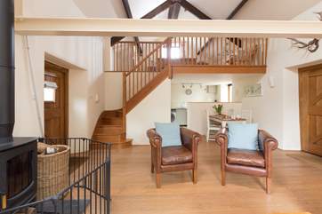 This image shows you the bedroom area on the mezzannine level.