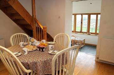 The oak staircase has been beautifully crafted for Chough Cottage.