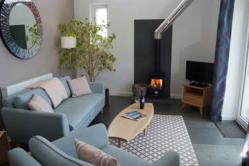 Beautiful well made furniture in cool colours awaits you.