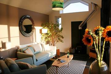 The fabulous open plan living-room.
