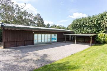 The pool-house is a short walk away, open 24/7 for guests' use.