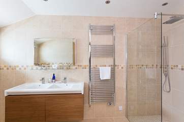 The en suite shower-room has a big walk-in shower.