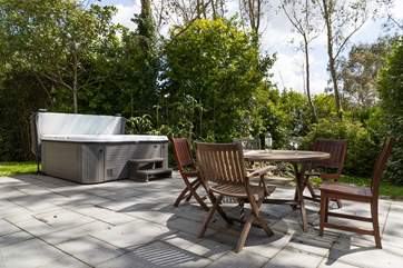 The dining terrace outside, a wonderful spot for a meal.