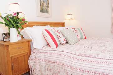 The double bedroom is very comfortable and inviting.